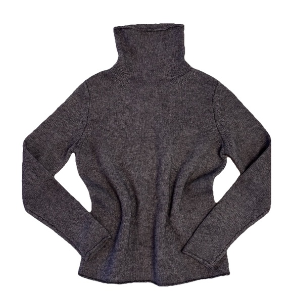 Halogen Cashmere Wool Turtleneck Sweater Dark Gray Size Small - Picture 1 of 10